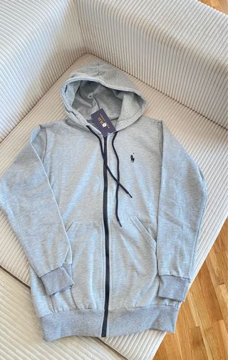 Sudadera Polo Ralph Lauren Gris con Cremallera