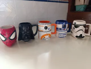 Tazas Star Wars y Spiderman
