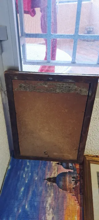 Cuadro oleo antiguo inglés firmado