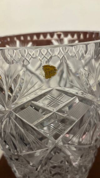 Vaso Cristallo Bohemia Decorato