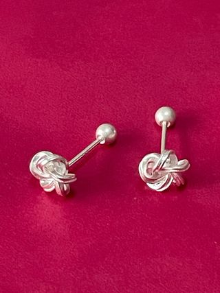 Pendientes nudo plata