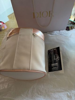 Neceser bombonera Dior rosa y blanco