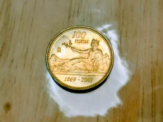 España 100 pesetas, 132º aniversario de la peseta