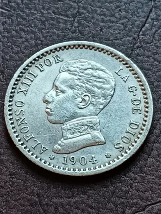 Moneda 50 céntimos 1904*1*0 Plata