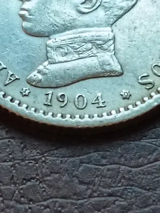 Moneda 50 céntimos 1904*1*0 Plata