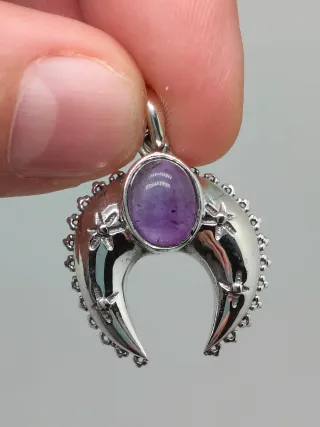 Colgante Plata 925 y Amatista Luna
