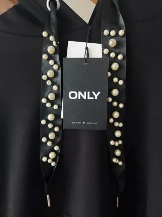 Sudadera ONLY Negra XL Nueva Con Etiqueta