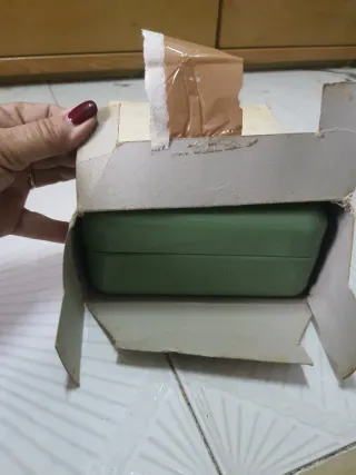 Cassetta di sicurezza verde con chiavi