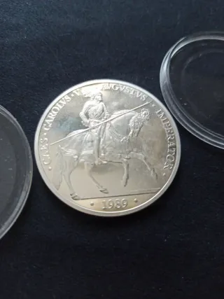 Moneda Plata España 5 ECU 1989 1 Onza