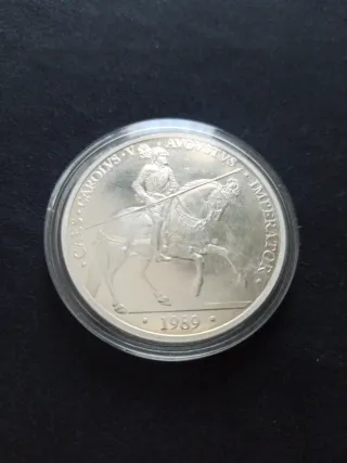 Moneda Plata España 5 ECU 1989 1 Onza