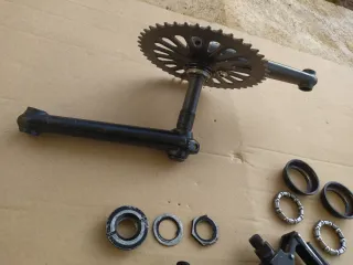 Eje pedalier bicicleta Bmx...4r dientes...