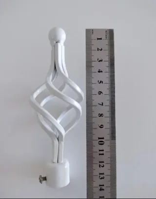 2 Cabezales blancos para cortinas