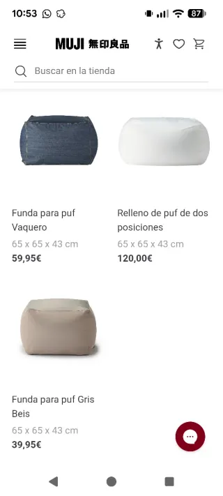 Puf - Puff Muji gris