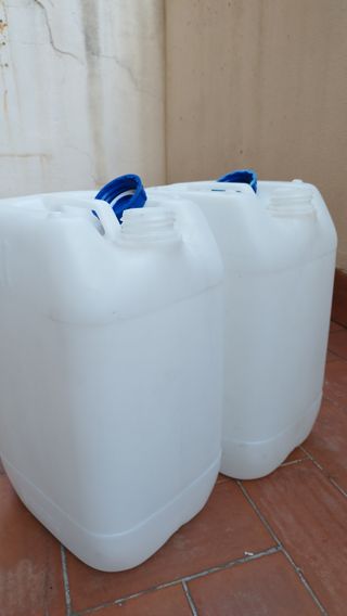 2 Garrafas Plástico 25L Agua/Aceite