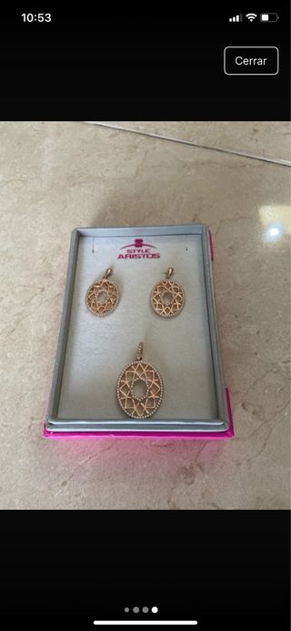 Pendientes y Colgante Style Aristos Plata 925