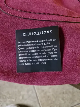 Borsa Plinio Visona viola scamosciata
