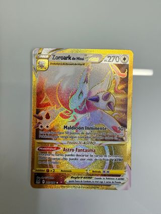 Carta Pokémon Zoroark de Hisui V ASTRO Dorada
