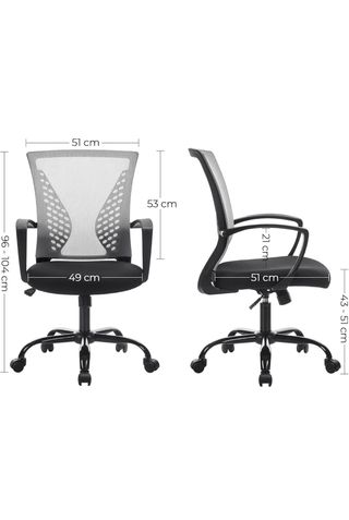 Silla de escritorio negra y blanca