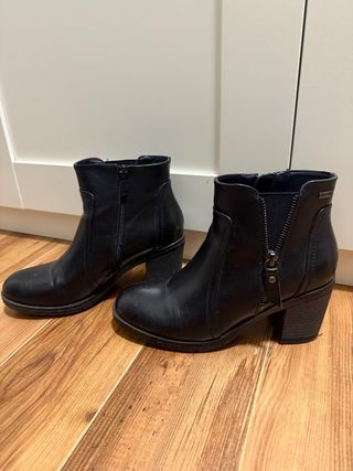 Botines negros tacón mujer