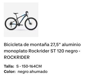 Espectacular Bicicleta Montaña Rockrider Azul