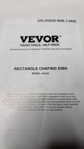 - Calentador VEVOR Hz-433 Acero Inoxidable