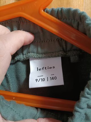Pantalón corto niño Lefties verde 9/10 años