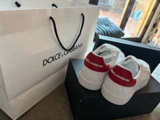 Zapatillas Dolce & Gabbana Hombre Blancas y Rojas