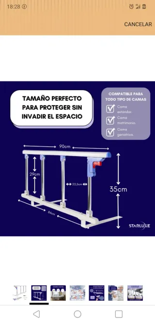 Barandilla anticaída Ancianos y Niños