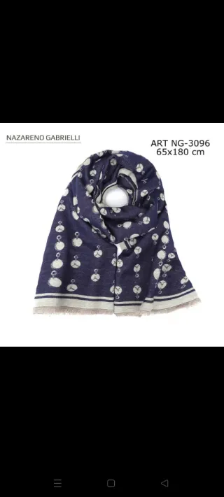 Sciarpa Nazareno Gabrielli 65x180 cm