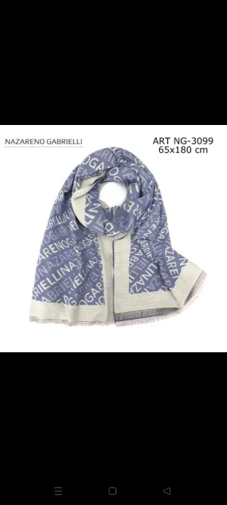 Sciarpa Nazareno Gabrielli 65x180 cm