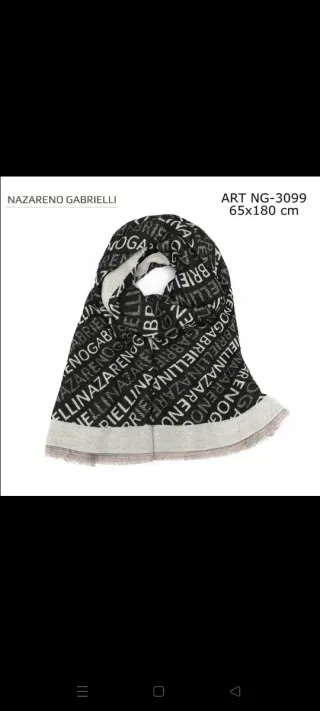 Sciarpa Nazareno Gabrielli 65x180 cm
