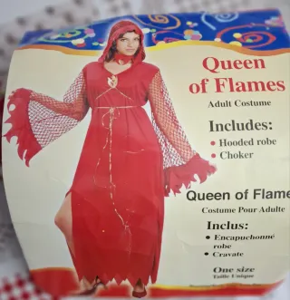Disfraz Reina de las Llamas Talla Única