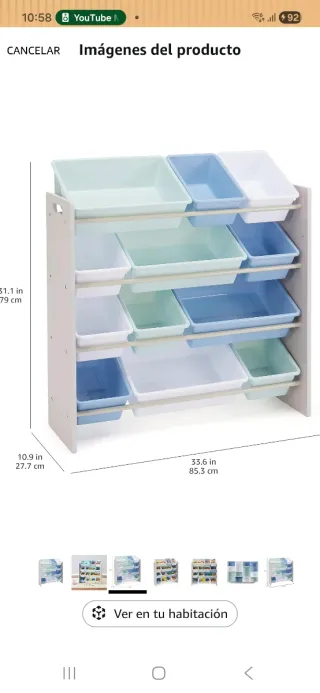 Organizador Juguetes Infantil 12 Bandejas