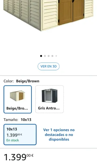 Duramax - caseta cobertizo jardín 10.5 x 13