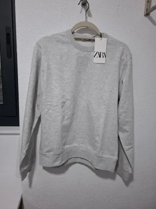 Sudadera Zara Gris Talla S Nueva
