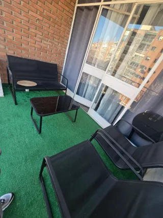 Conjunto Muebles Terraza Negro