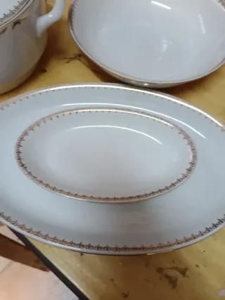 Servizio piatti porcellana vintage oro