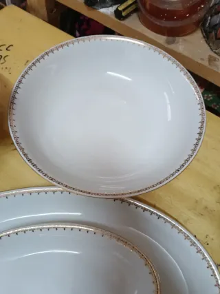 Servizio piatti porcellana vintage oro