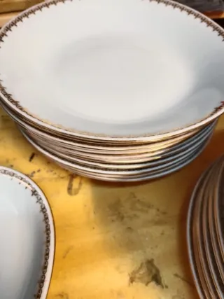 Servizio piatti porcellana vintage oro