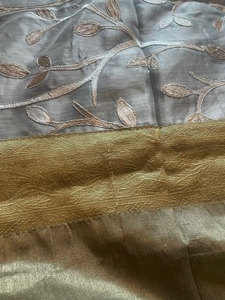 Copriletto matrimoniale oro e argento