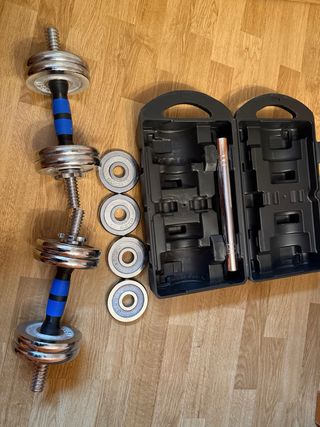 Kit Pesas Cromadas 15kg Ajustables.