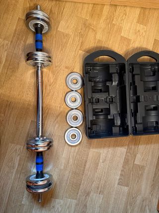 Kit Pesas Cromadas 15kg Ajustables.