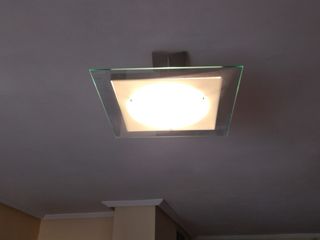 Lámpara de techo cristal y metal