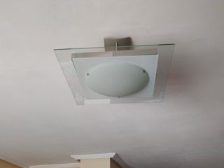 Lámpara de techo cristal y metal