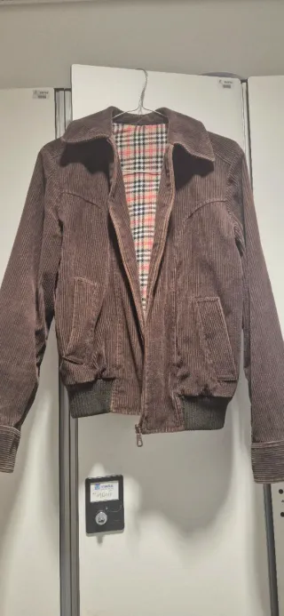 Chaqueta pana vintage cuadros