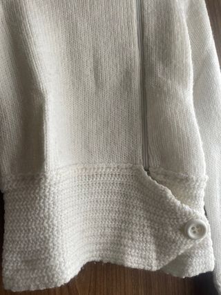 Chaqueta de punto blanca