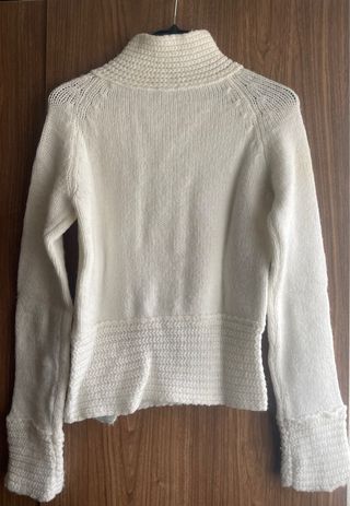 Chaqueta de punto blanca