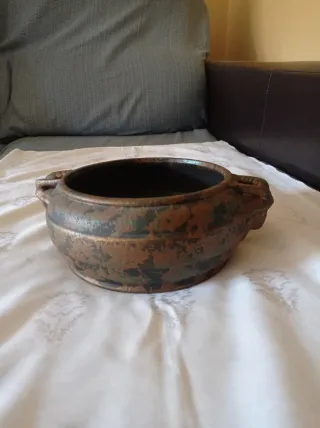 Macetero de cerámica rústico