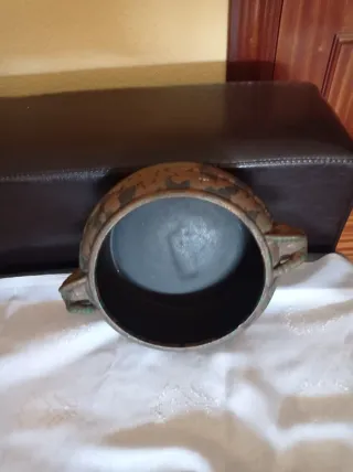 Macetero de cerámica rústico