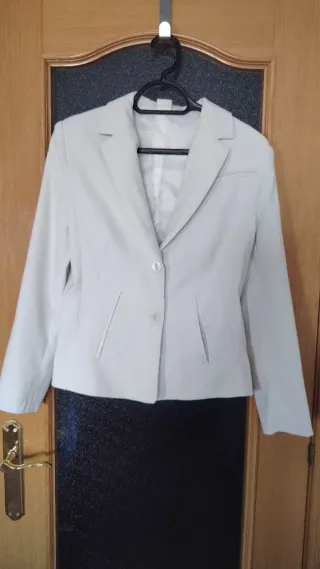 Chaqueta de traje blanca